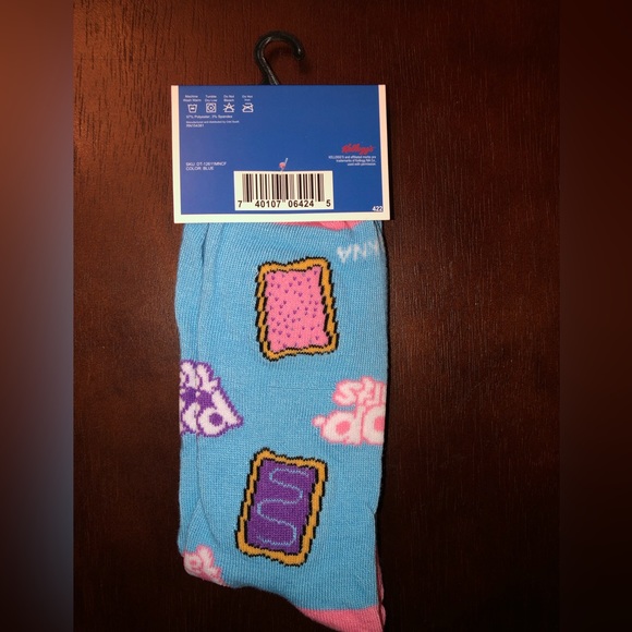 POP TARTS NOVELTY CREW SOCKS NWT MEN’S SHOE SIZE 6-12 - Picture 2 of 2